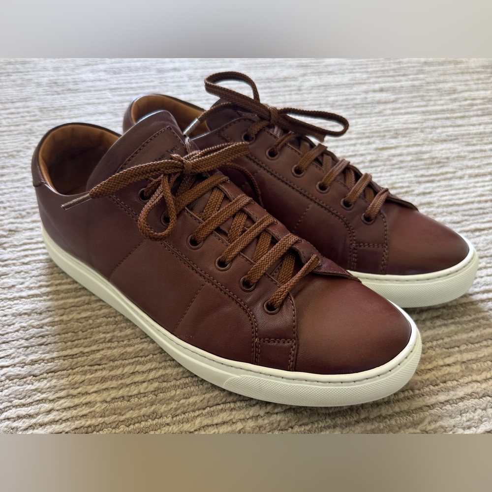 To Boot New York Colton, Brown Leather Sneakers, size 9 - Picture 12 of 16